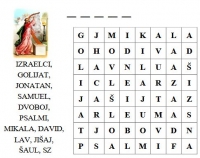 Harfa – osmosmjerka s 12 pojmova o kralju Davidu